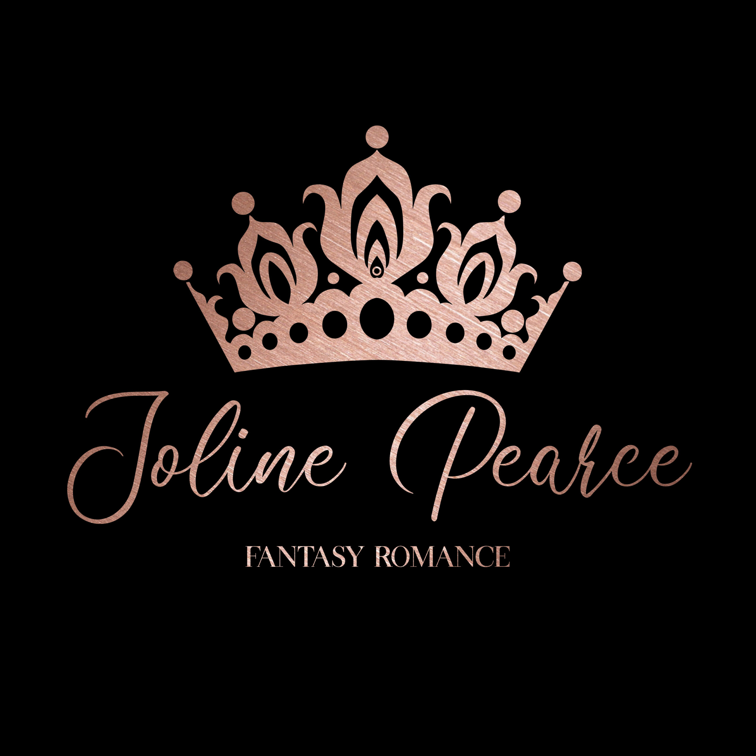 Pink crown above the words Joline Pearce Fantasy Romance